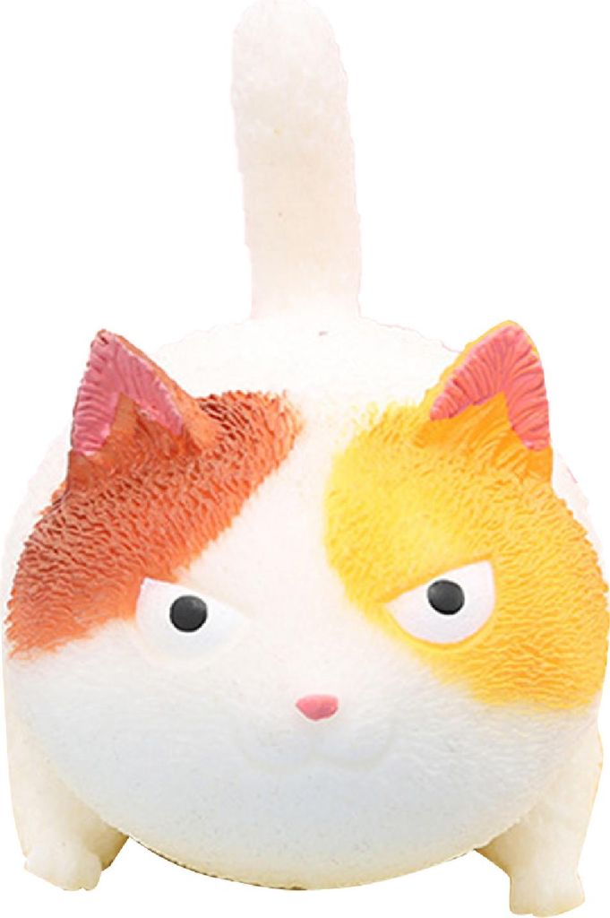 Squeezy Toys Niedliche, katzenförmige Stressabbaubälle, Dekompressionsbälle für Kinder und Erwachsene, Weiß