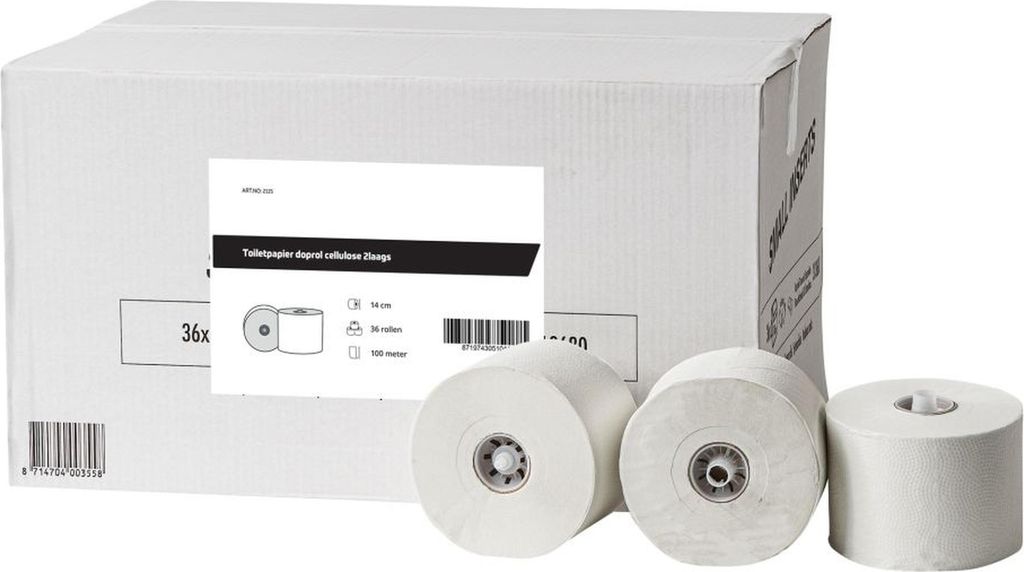 Toilettenpapier Systemrollen | recycling | 2-lagig | a100 blatt | 36 Rollen