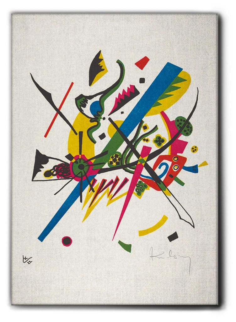 Giallobus - Kleine Welten 1 - Vassily Kandinsky - 35L x 50W cm - Bild - Premium Loom Canvas mit hoher Dicke