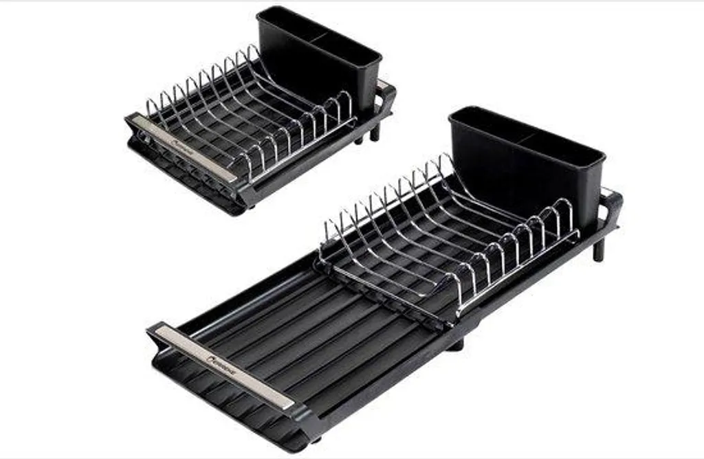 Égouttoir noir compact 20 cm : fini l'encombrement sur votre évier