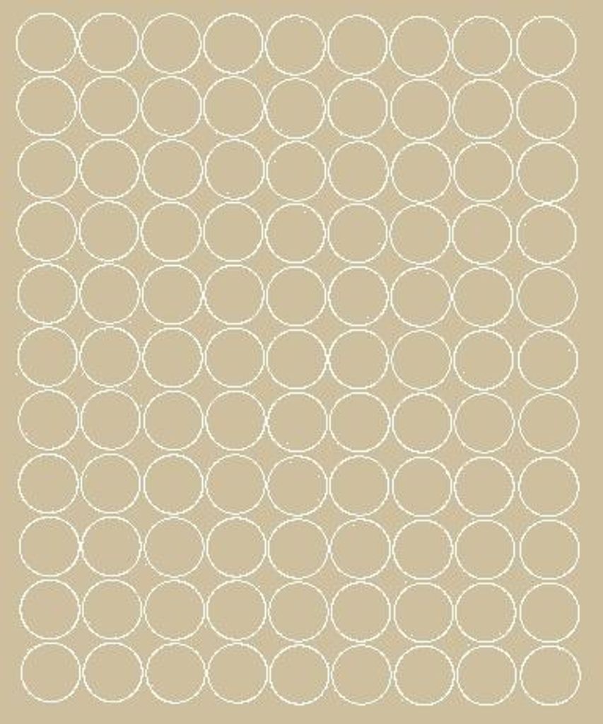 Runde Aufkleber, 4 cm Durchmesser, 99 Stück, beige glänzend
