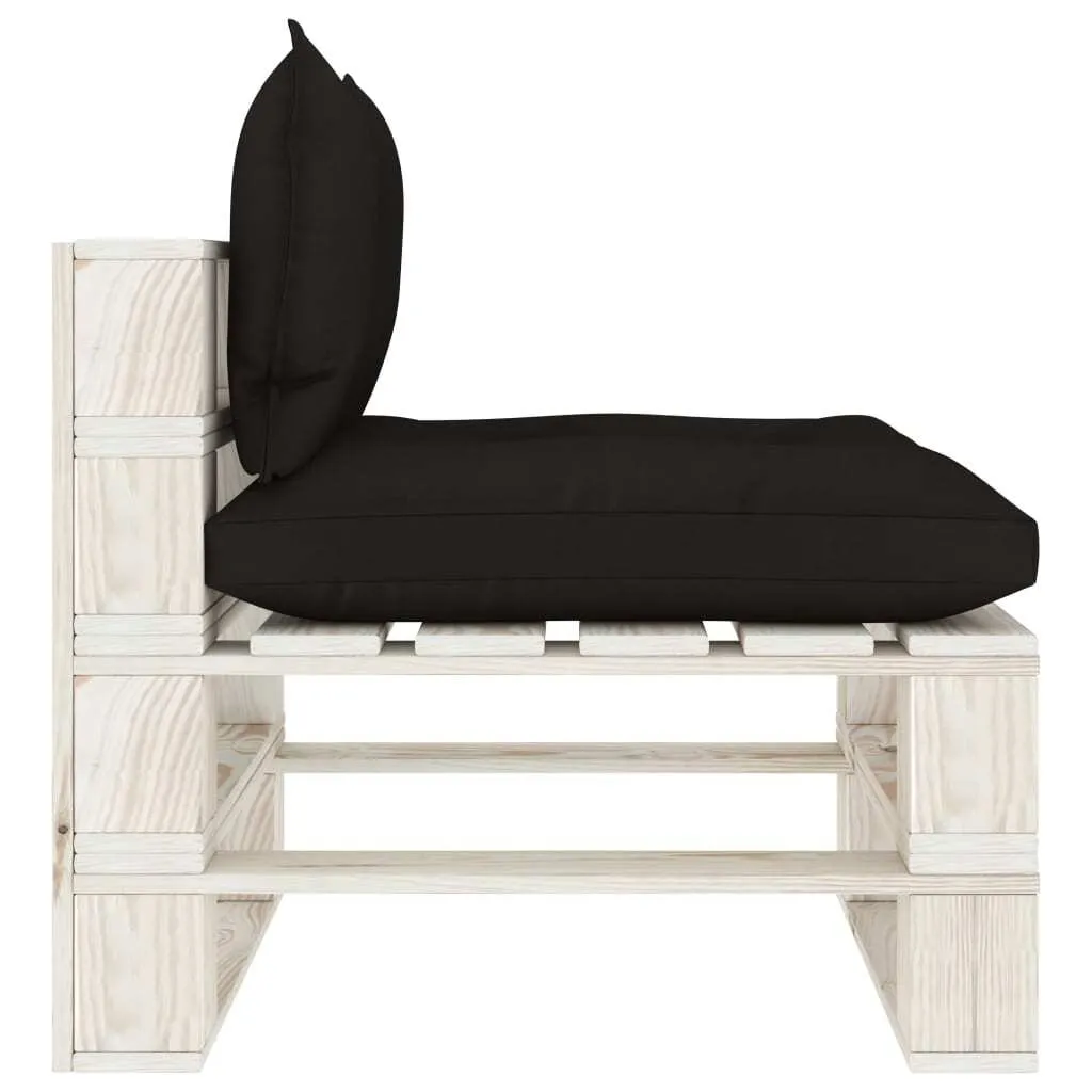 Arredo Esterno Pallet SYFAX™ Poltrona con Cuscini Neri per Famiglie - 2