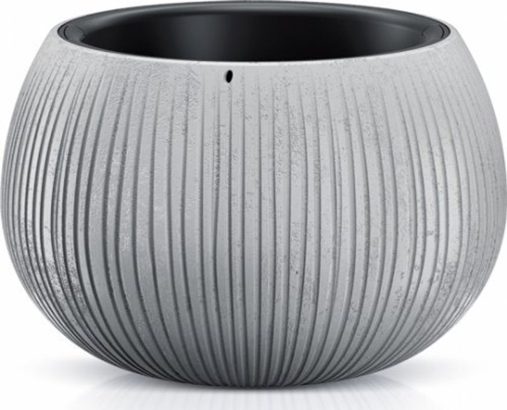 Obal na květináč BETON BOWL 2v1 plastový matný šedý Obrázek produktu 