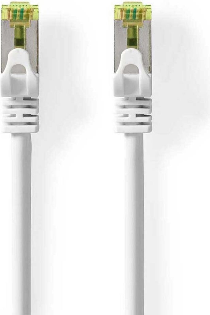 CAT7-Netzwerkkabel | S/FTP | RJ45 Stecker | RJ45 Stecker | 0.25 m | Snagless | Rund | LSZH | Weiss | Label