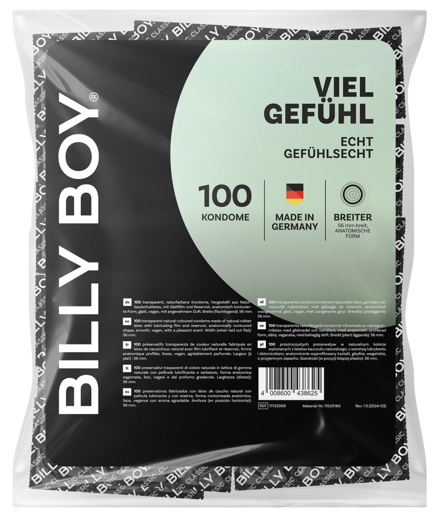 100er Billy Boy Kondome Viel Gefühl - 56mm - anatomische Produktbild 