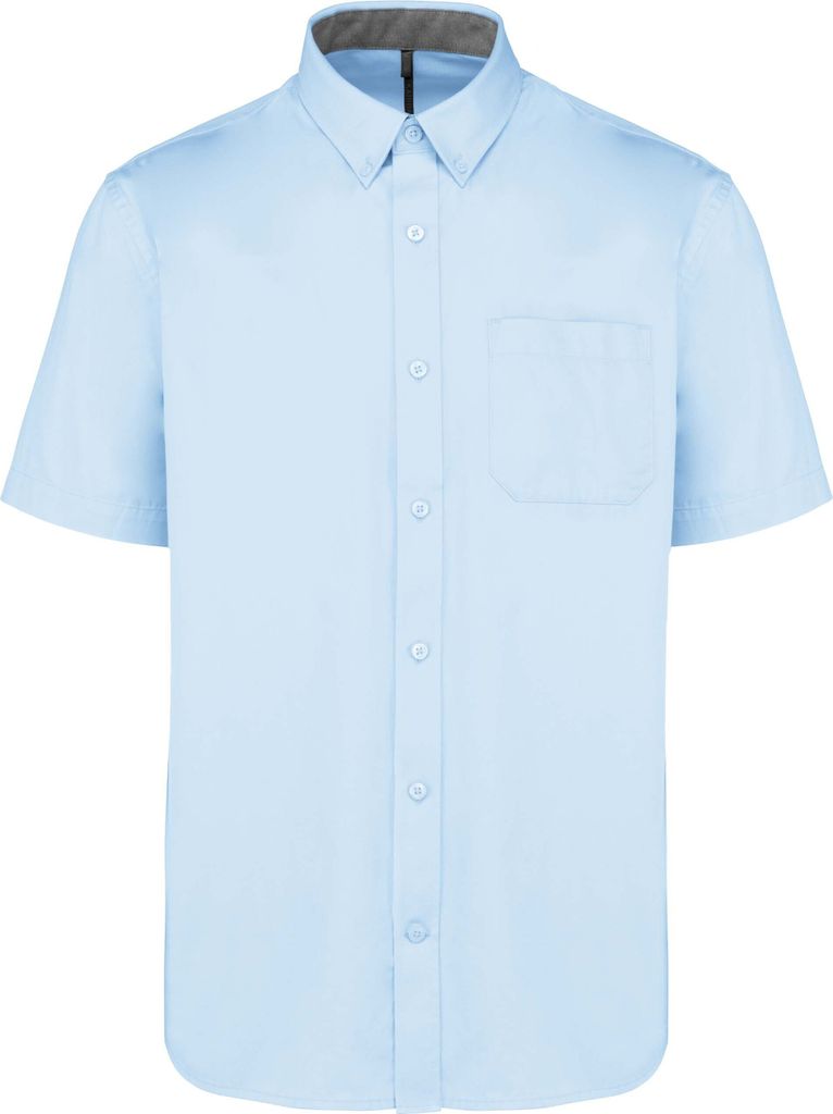 Kariban Herren Hemd Poloshirt Kurzarm T-Shirt Businesshemd Basic, Größe:XS, Farbe:Sky Blue