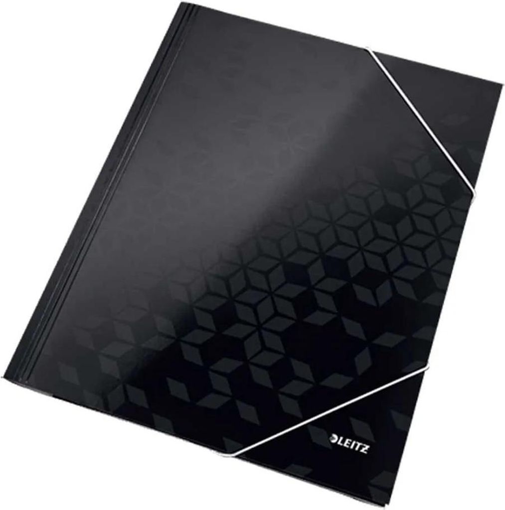 LEITZ Eckspannermappe WOW DIN A4 Karton schwarz