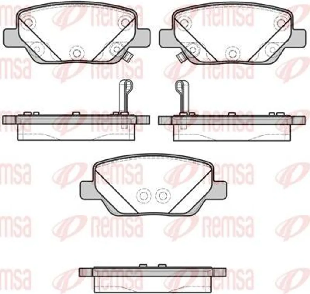 Plaquettes de frein Remsa 1700.02 OE 77367717 à faible bruit pour Tipo