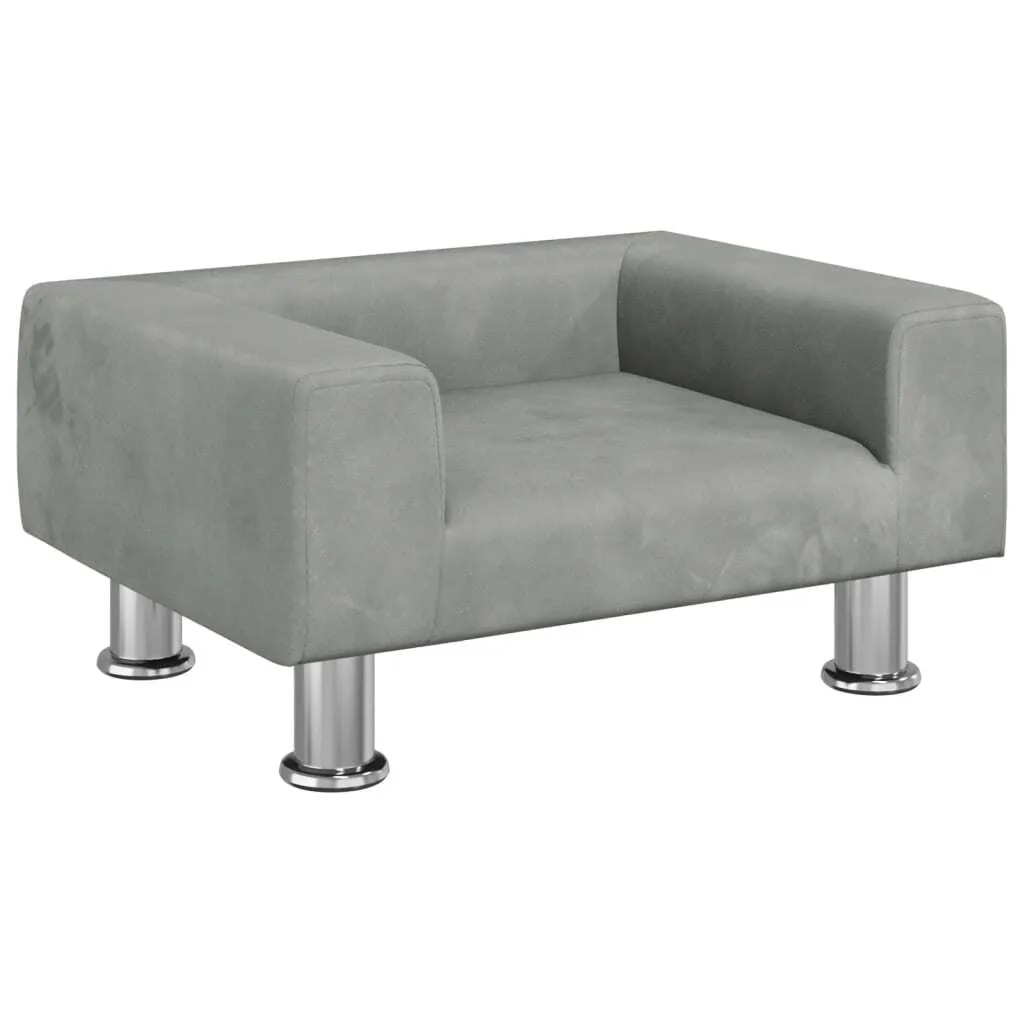 Offerta SYFAX™ Divano Bambini Velluto Grigio 50x40x26,5 - Compra Ora!