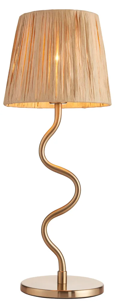Lampe déco WRIGGLE pour éclairage d'appoint chaleureux - Or et Laiton