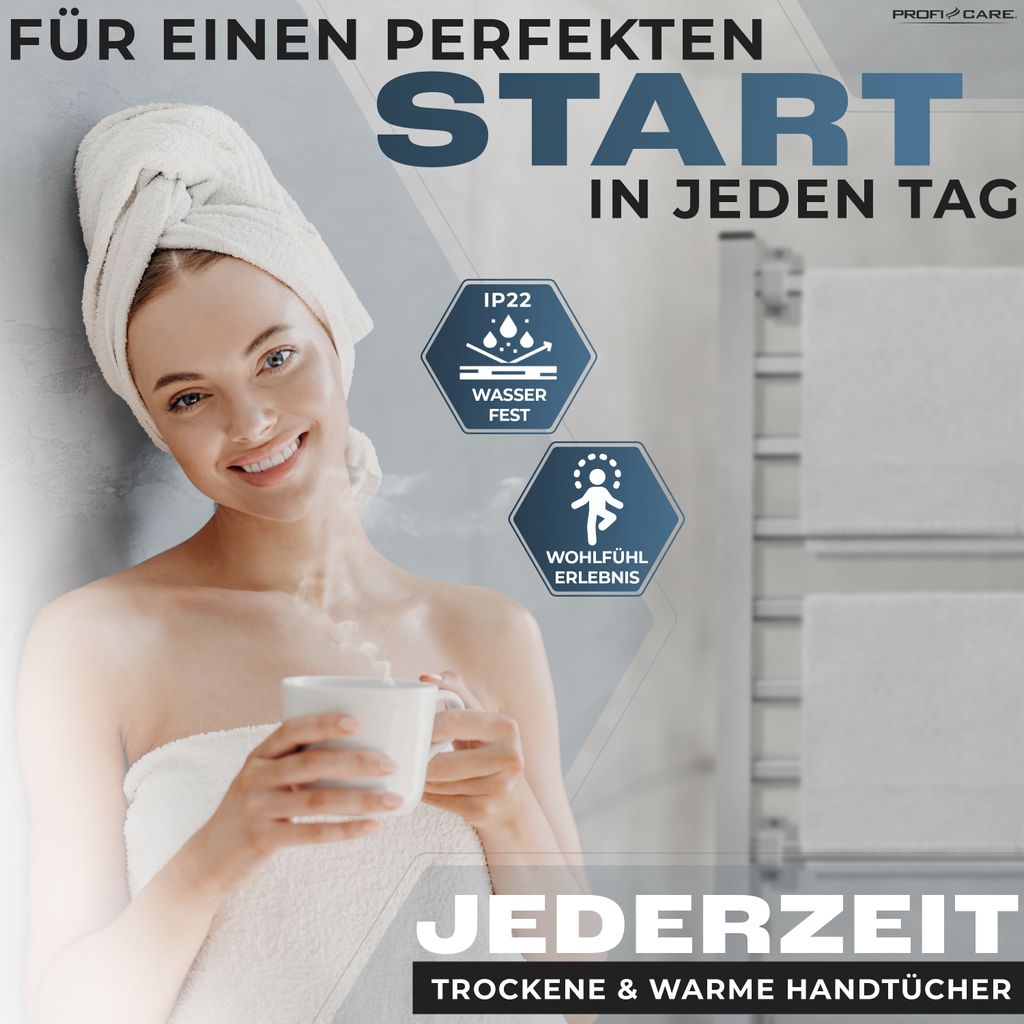 ProfiCare® Handtuchheizkörper elektrisch | Handtuchhalter & Produktbild 6