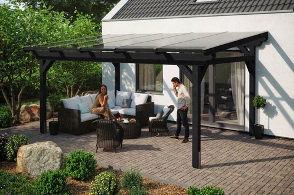 Terrassenüberdachung SKAN HOLZ Sanremo 541 x 250 cm anthrazit