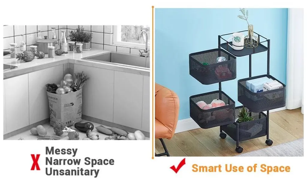 Meuble de rangement mobile 5 étages pour optimiser les petits espaces - 10