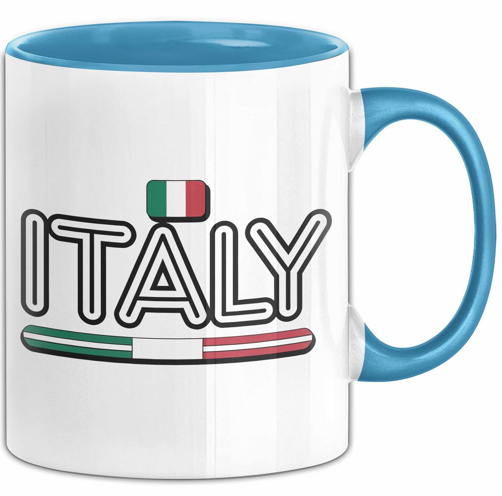Italien Italien Karte Tasse Geschenk Lustige Geschenkidee Spruch Italien (Blau)