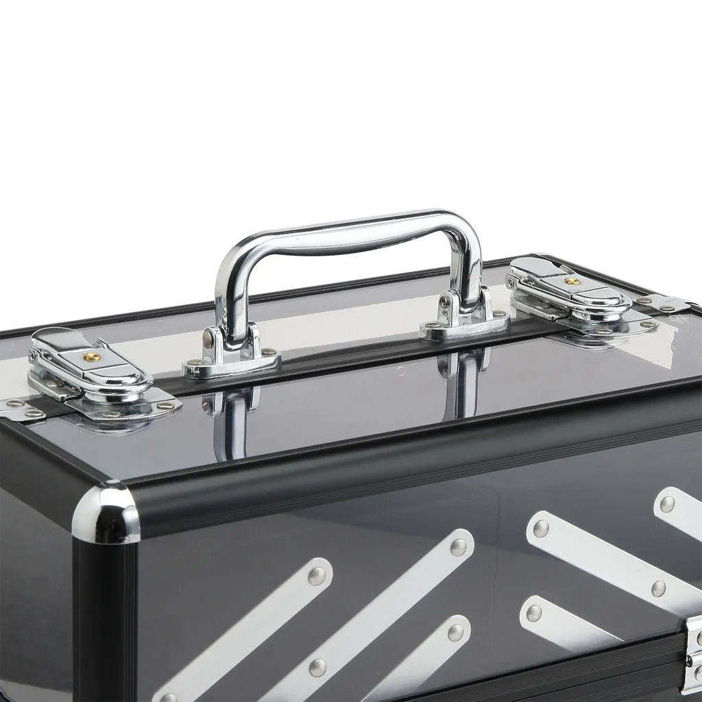 Coffre de Rangement Cosmétiques HOMCOM - Mallette Make-up Noir 30cm