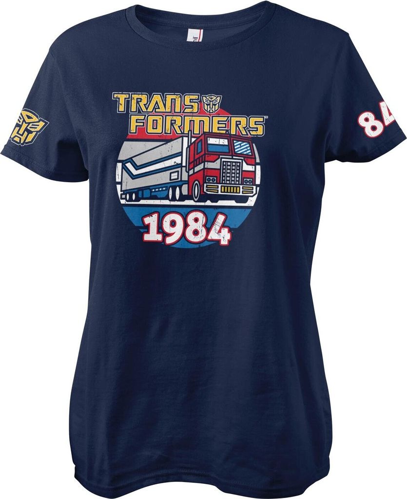 Optimus Prime of 1984 Girly Tee - Large - Navy
