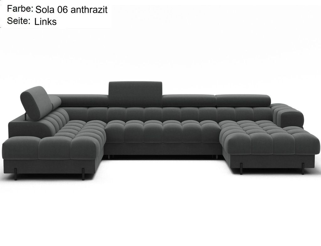 Wohnlandschaft in U-Form XXL Falco Sofa mit Bettkasten und Produktbild 