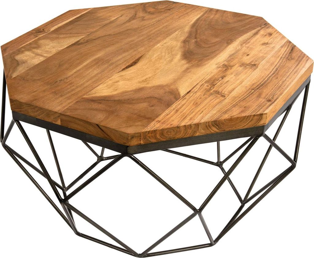 Table basse 70 cm en bois, design moderne pour le salon - Image du produit 