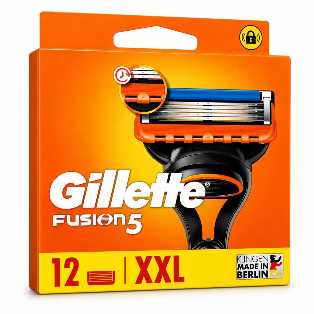 Gillette Fusion5 Ersatzklingen, Rasierer, 12 Stück Original Produktbild 