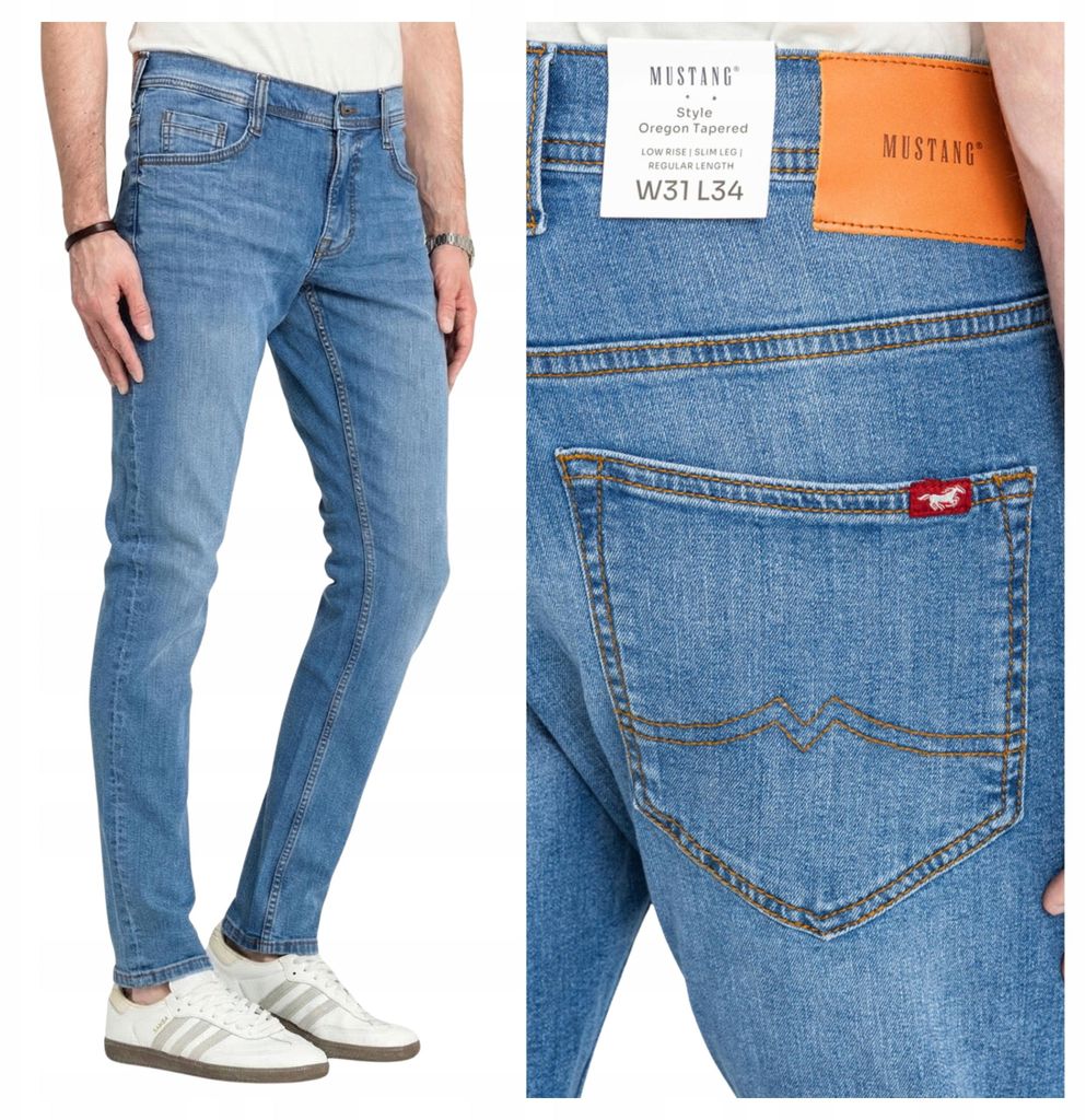 MUSTANG | Oregon Tapered Herrenjeans, blauer Denim, W35 L30