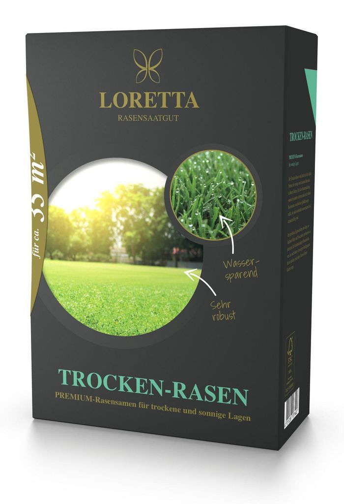 Artikelbild 1 von 'Trocken-Rasen Mantelsaat Vital (1,1 kg)' aus der Kategorie Loretta Trockenrasen