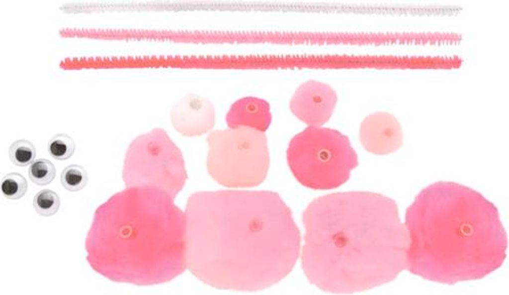 Bastelset Basic rosa mix acryl 56-teilig