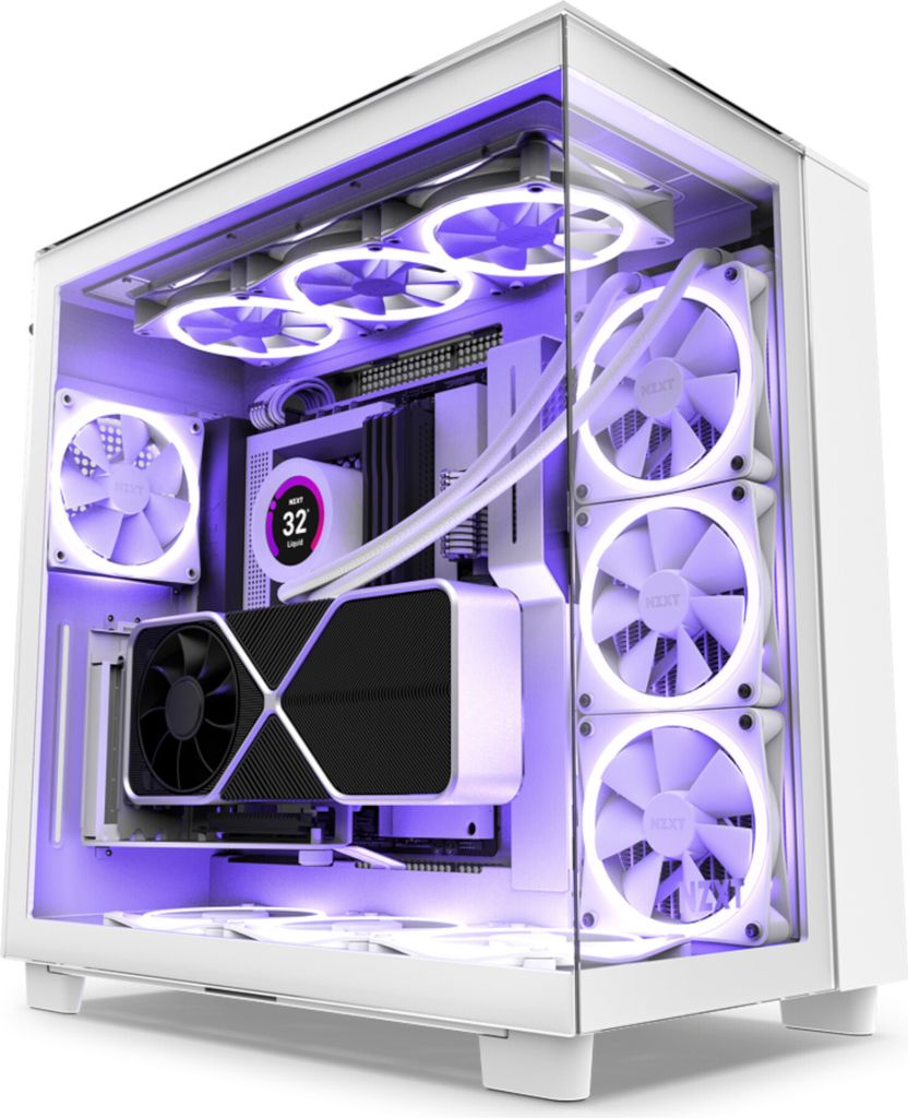 NZXT Case H9 Elite White Midi ATX (CM-H91EW-01) Produktbild 1
