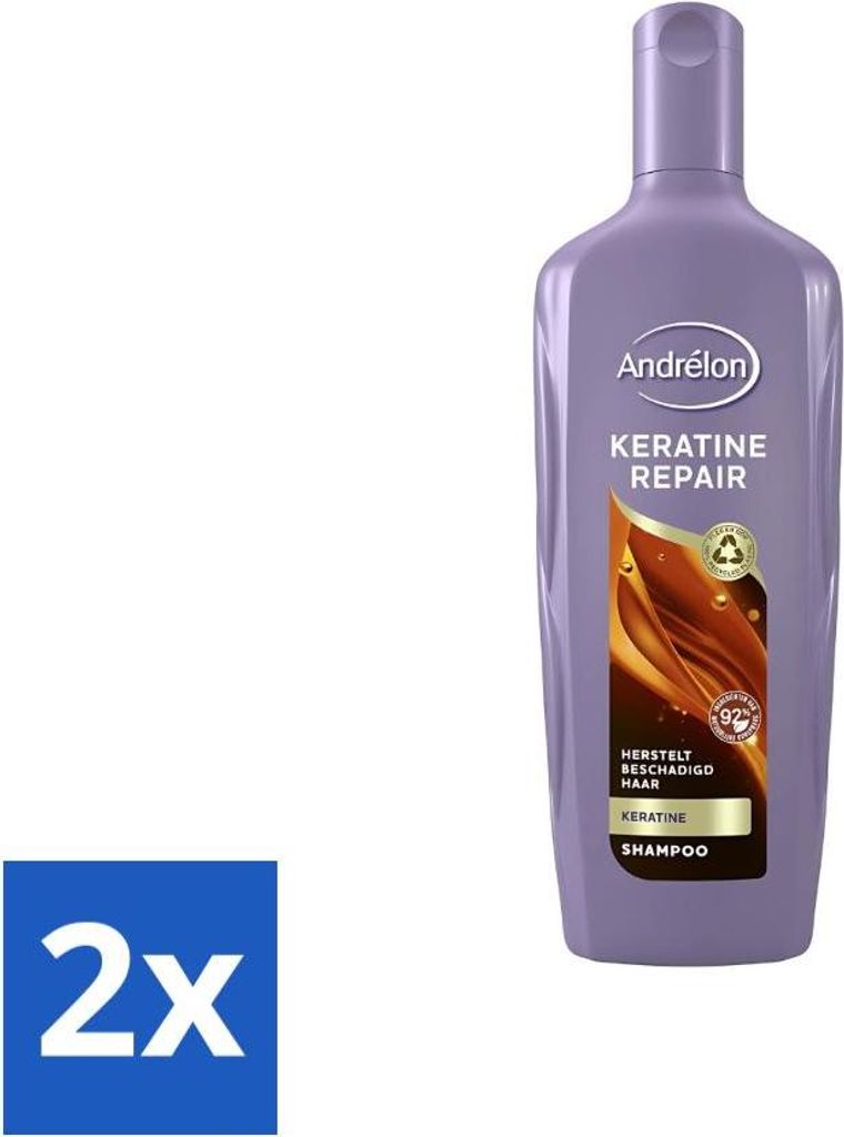 Andrélon Shampoo Keratin Repair 300 ml - Vorteilspack - 2 Stücke