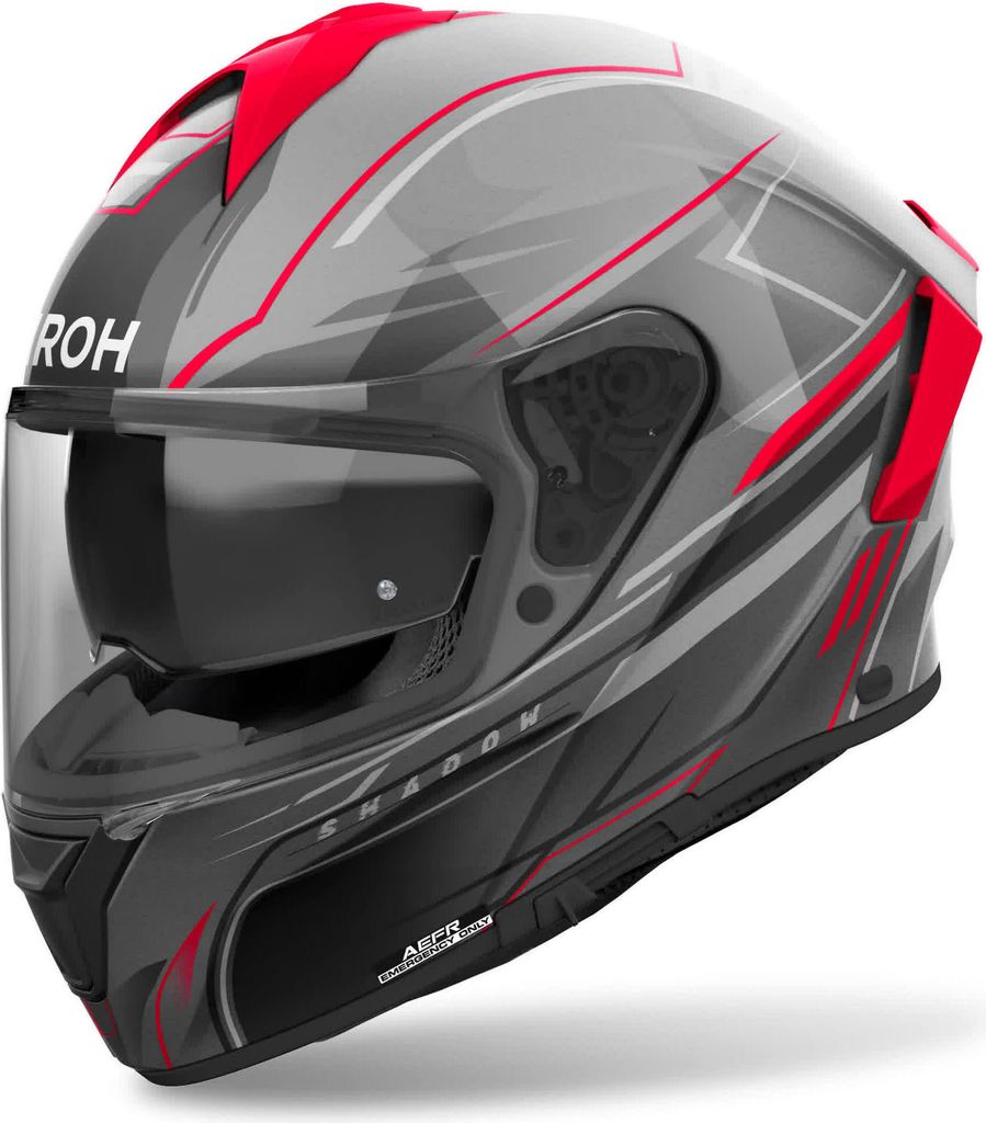 Integralhelm AIROH Spark 2 Shadow Rotgrau Glänzendes Schwarz größe XS