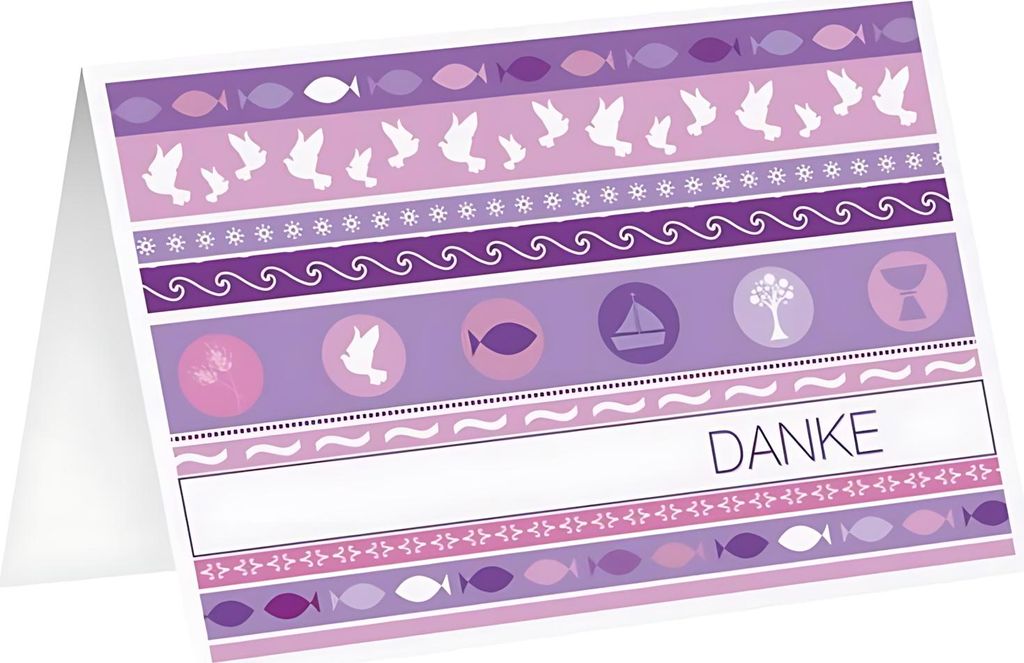 ROESSLER Danksagungskarten Marie 4xKommunion + 4xKonfirmation 4+4 Stück