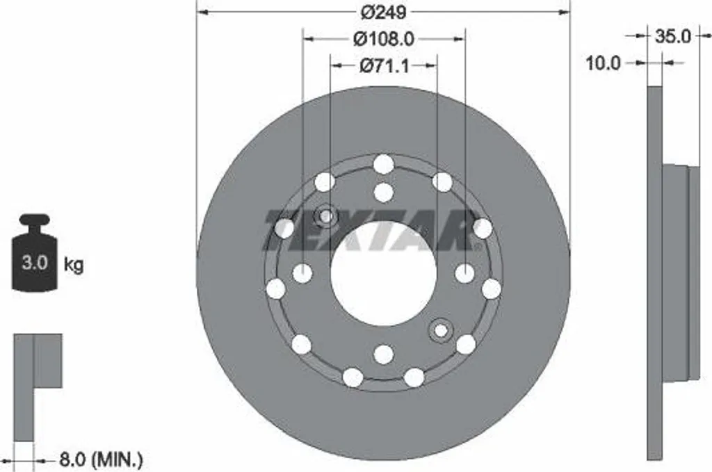 Disque de frein anti-vibration compatible 2008, Corsa F, C4 OE