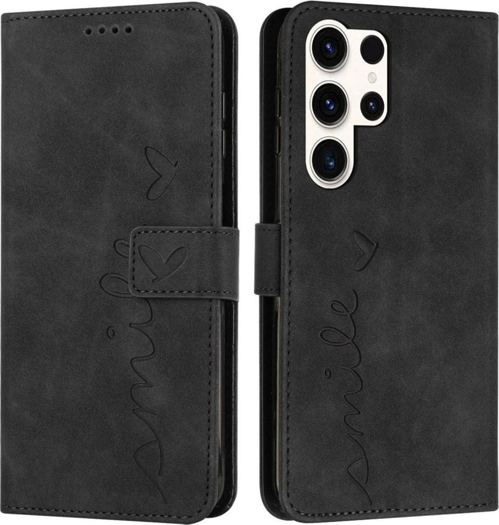 Samsung Galaxy S25 Ultra Hülle - Coverup Smile Klapphülle - Schwarz
