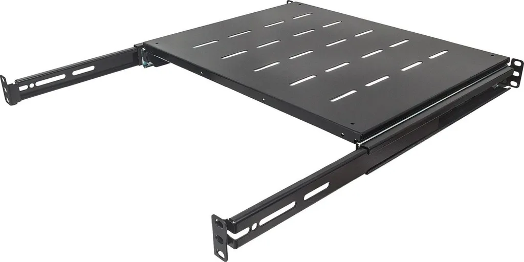 Intellinet Fachboden 1HE 483x600mm Tablette Rack Coulissante Noire