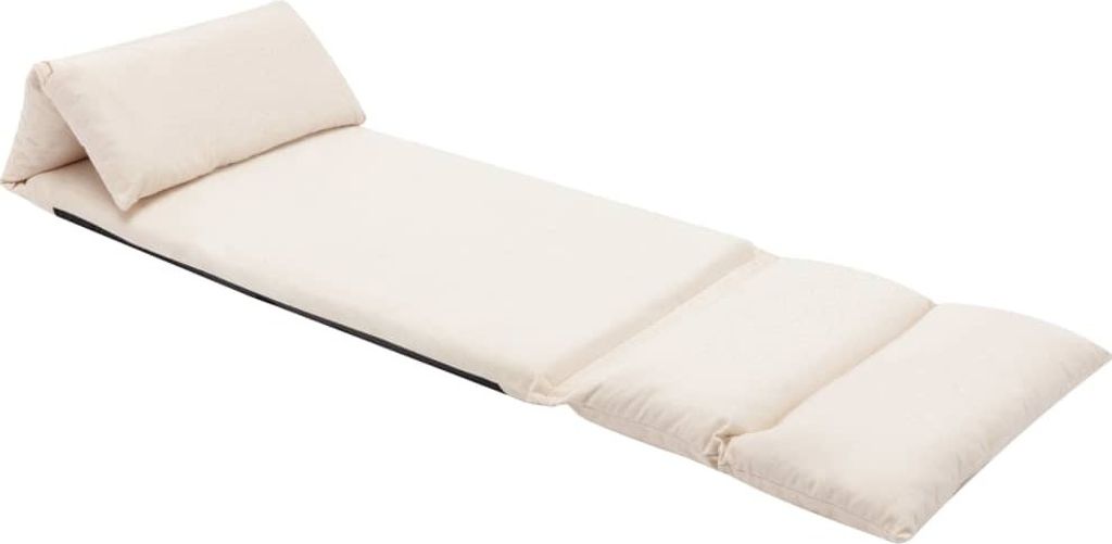 Bodenstuhl Faltbar Creme Mikrofaser