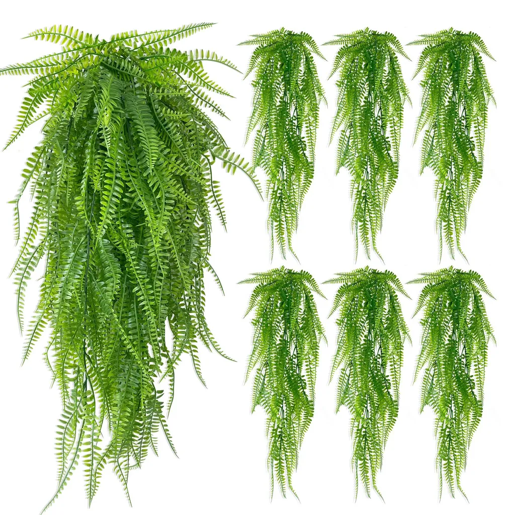Plantes artificielles tombantes de 80 cm : fougères en plastique (6)