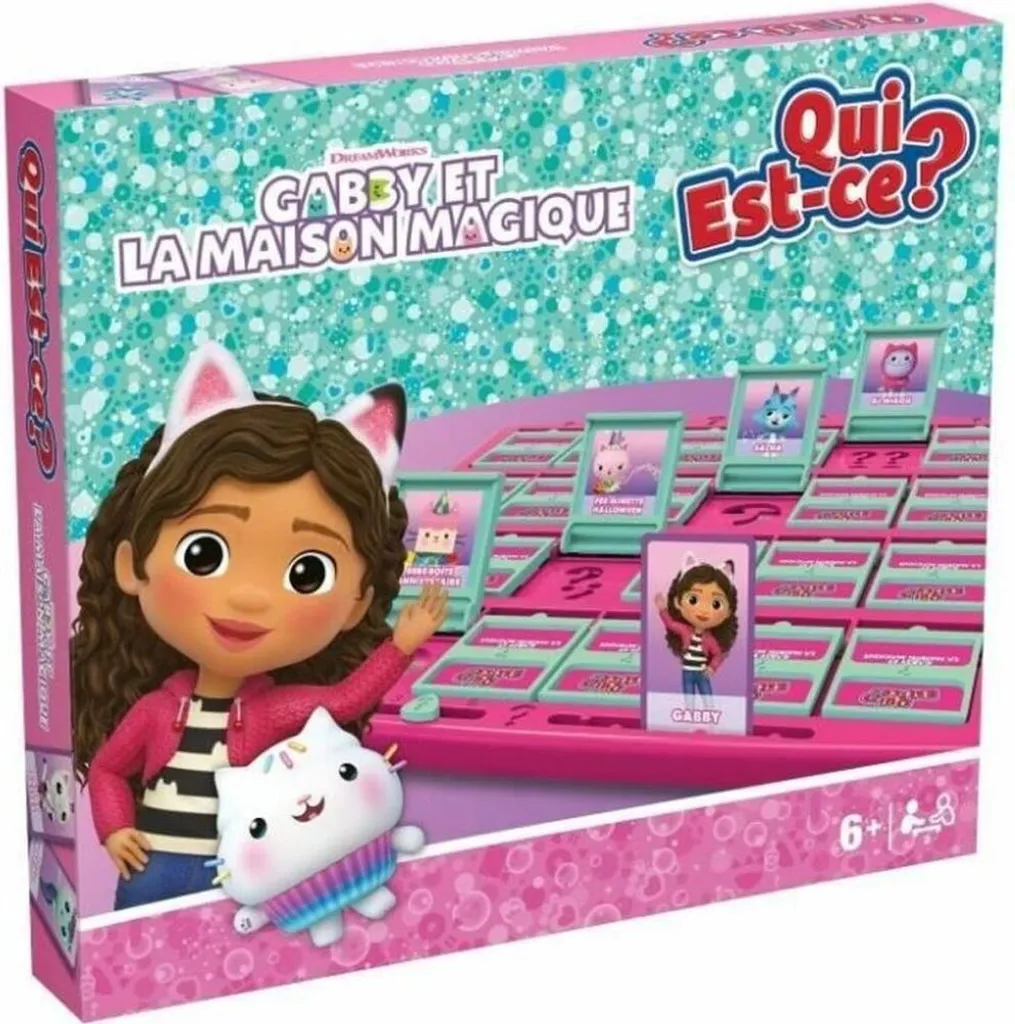Qui est-ce ? Gabby et la Maison Magique - Version Jeu de Plateau 2 Joueurs