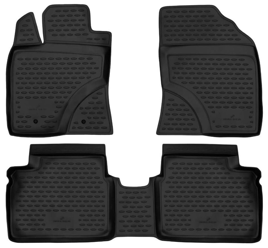 WALSER XTR Gummi Fussmatten Auto für Toyota Avensis (T27) 2008 - 2011, 100% passgenaue Auto Fußmatten, robuste Universal Fußmatte Auto, Gummimat...