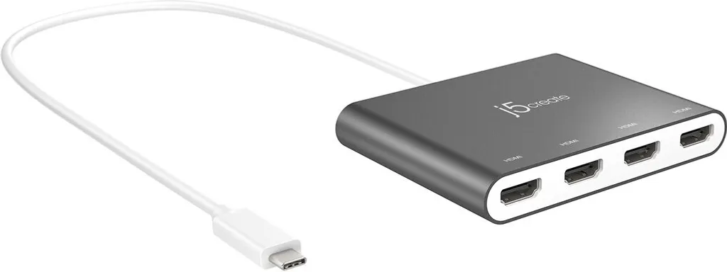 Adaptateur j5create JCA366-N USB-C 4 ports HDMI avec affichage indépendant