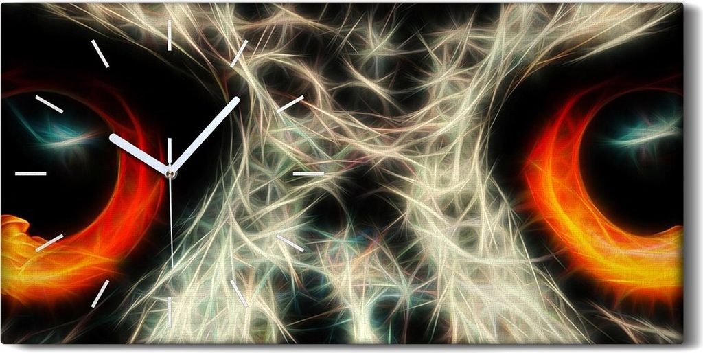 Küchenuhr Bürouhr Leinwand Uhr Geräuschlos Kunstdruck 60x30 Abstrakte Tier Kunst - weiße Hände