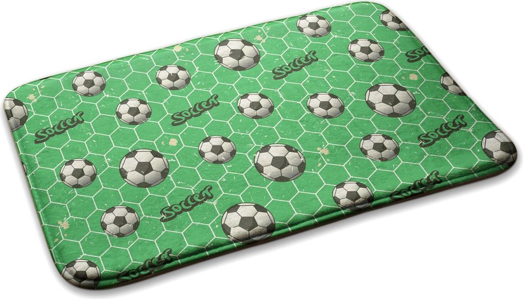 Kinderteppich Schlafzimmer Modern - 90 cm x 60 cm - Fußbälle Als Muster