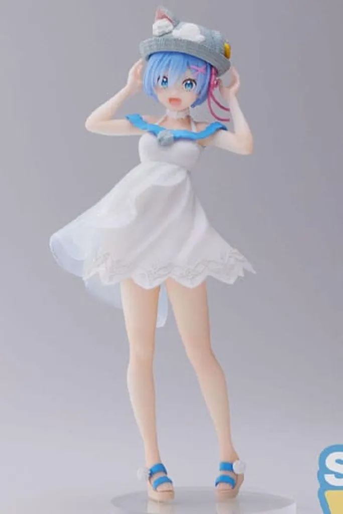 Statue Rem Luminasta 19 cm en PVC sculpté Re:Zero version Nyatsu de Sega