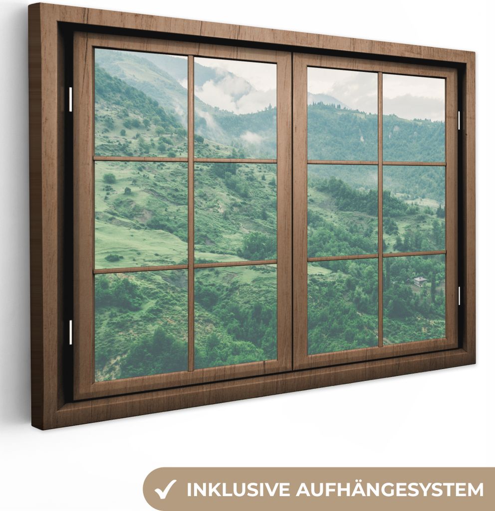 OneMillionCanvasses - Leinwandbilder - 150x100 cm, Aussicht - Bäume - Natur, Wandbilder Kunstdruck Wanddekoration