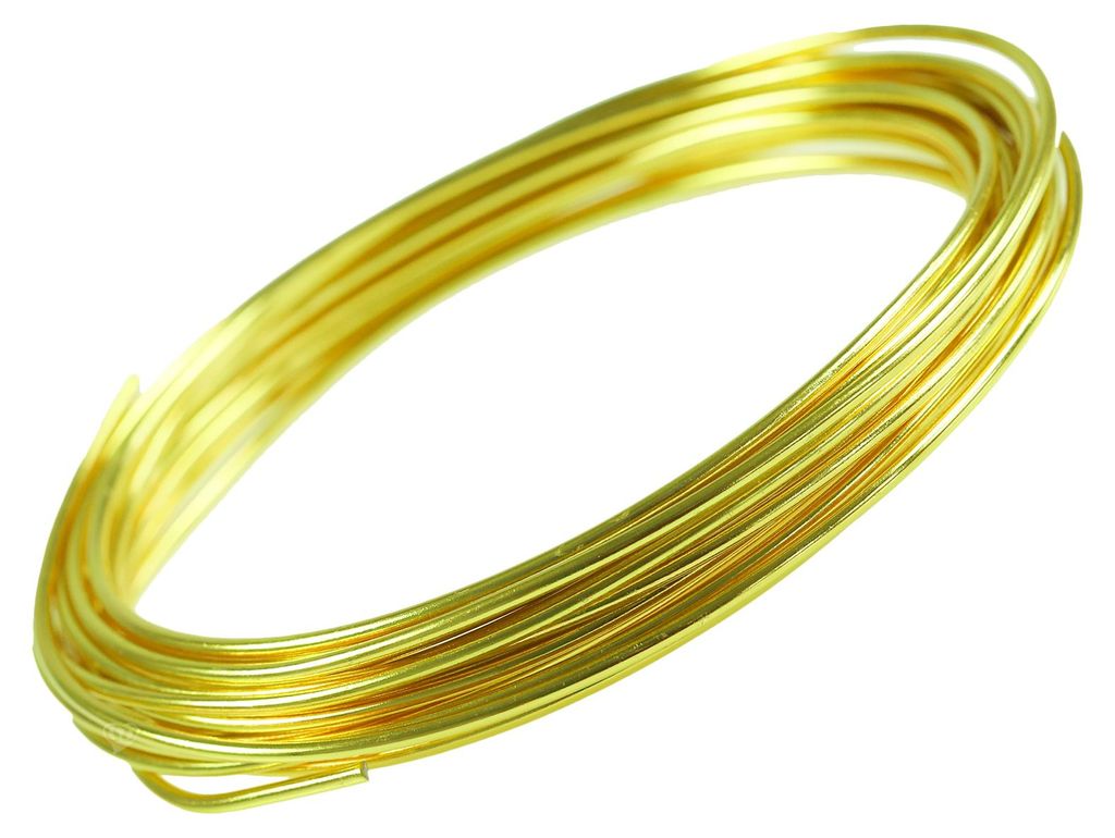 Aludraht 2mm grüngelb
