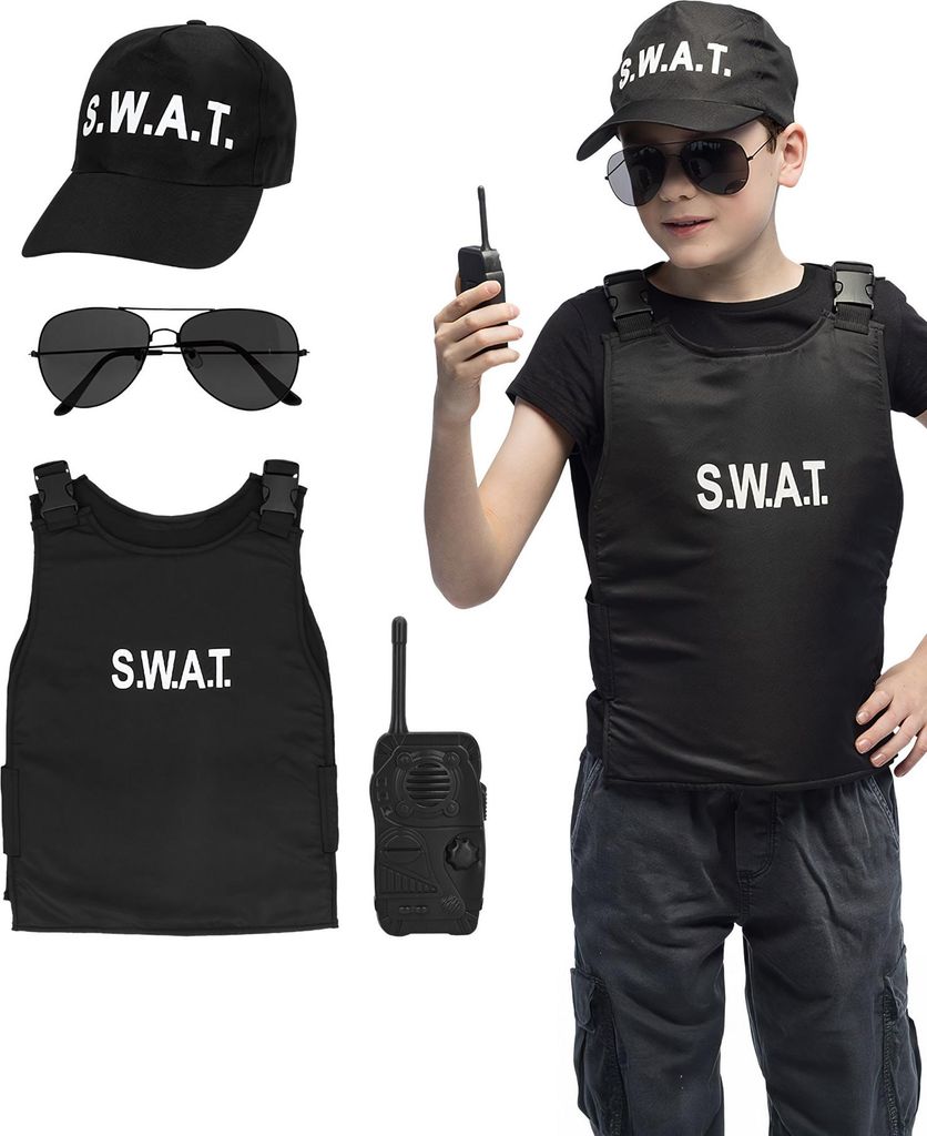 S.W.A.T. Kostümset für Kinder Kindergröße: 128-146 Produktbild 