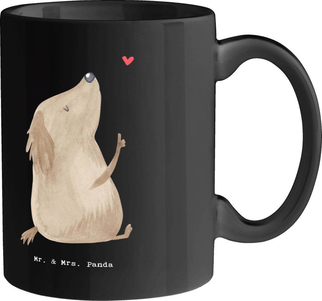 Mr. & Mrs. Panda Tasse Labradorleben - Schwarz - Geschenk, freundlicher Hund, Hunderassen Beschreibung, Therapiehund, treue Begleiter, Kaffeebecher...