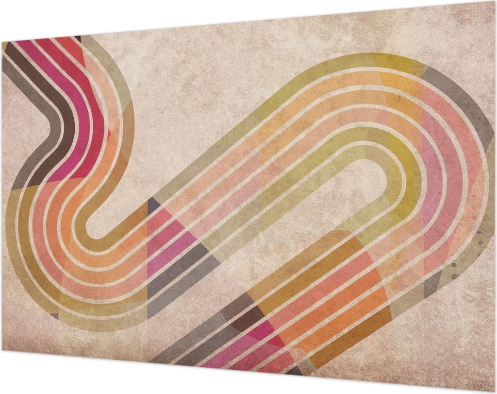 Wandtapete - Dekorative Tapete für Wohnzimmer- Tapetenfolie für Wanddekoration - 104x70 cm - Geometrische Linien