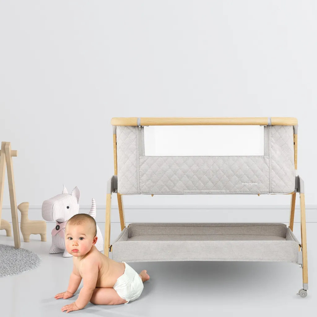 Lit d'appoint bébé pour vacances et sorties - Moby-System DREEMY 3 en 1