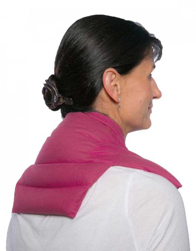 Nackenkissen Komfort - pink - Körnerkissen - Wärmekissen & Kältekissen - 5-Kammer Rücken Schulter Nacken - Weizen