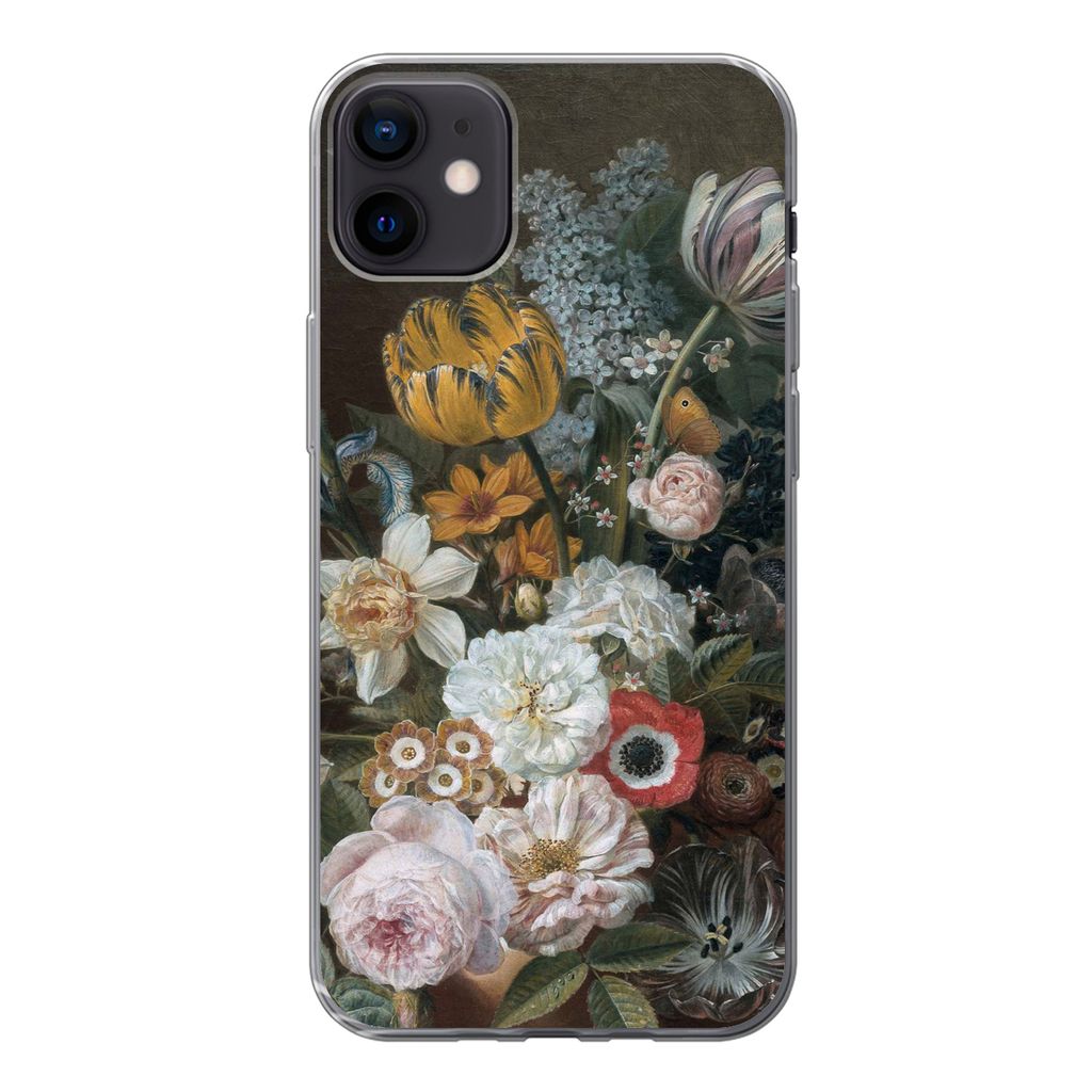 MuchoWow Handyhülle Schutzhülle Hülle für iPhone 12 mini Stilleben mit Blumen - Gemälde von Eelke Jelles Eelkema Silikon Softcase Handy Hül...