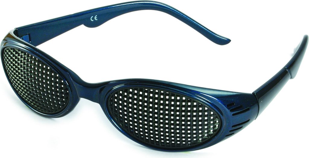 Rasterbrille 415-KBP, blauer Rahmen - quadratischer Raster